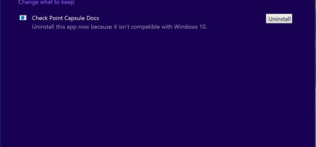 Windows 10 Fall Creators Update Breaks Capsule Docs
